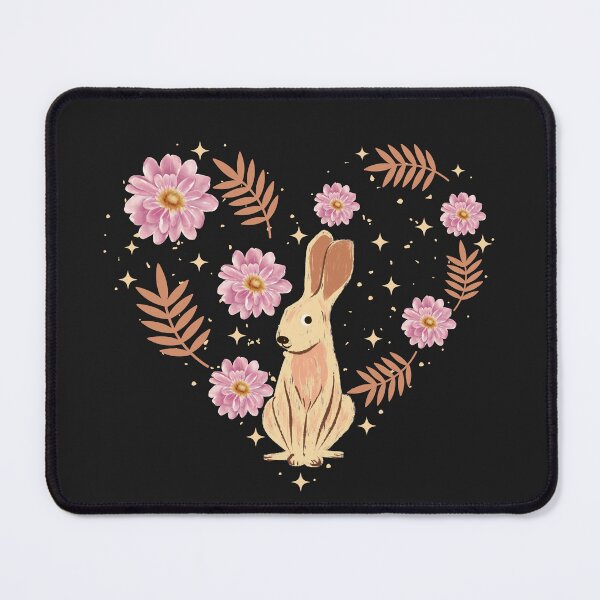 Item preview, Hare with pink flowers and leaves designed and sold by ArlacV.