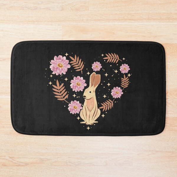 Item preview, Hare with pink flowers and leaves designed and sold by ArlacV.