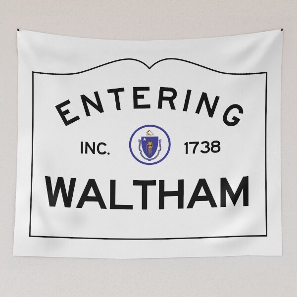Item preview, Entering Waltham Massachusetts - Commonwealth of Massachusetts Road Sign  designed and sold by NewNomads.
