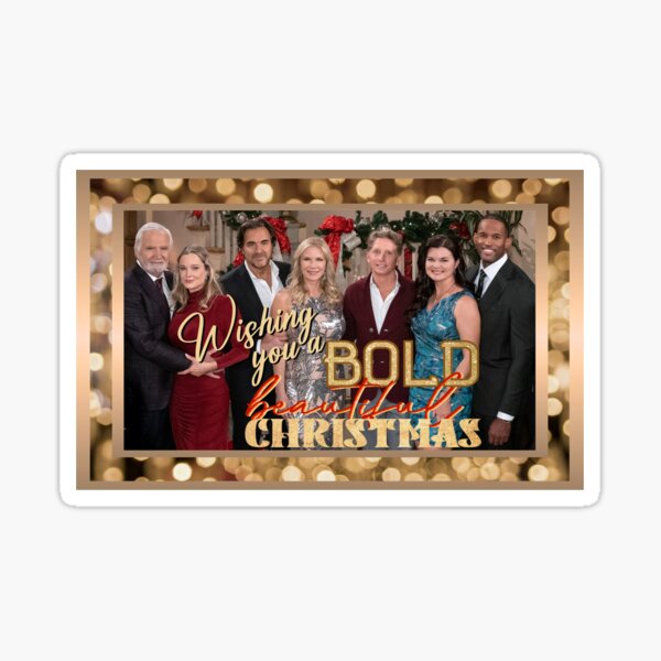 "A Golden B&B Christmas - Family Photo (on Black)" Sticker For Sale By ...