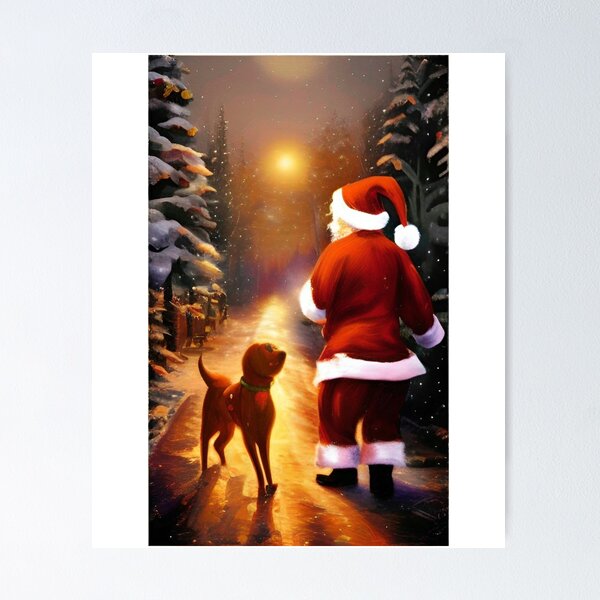 Aperçu de l'œuvre Santa C Dog T-shirt classique créée et vendue par SociableAnimals.
