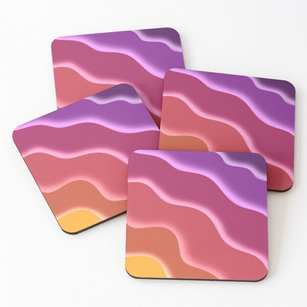 Item preview, Rainbow Neon Waves Pattern designed and sold by luckymooninc.