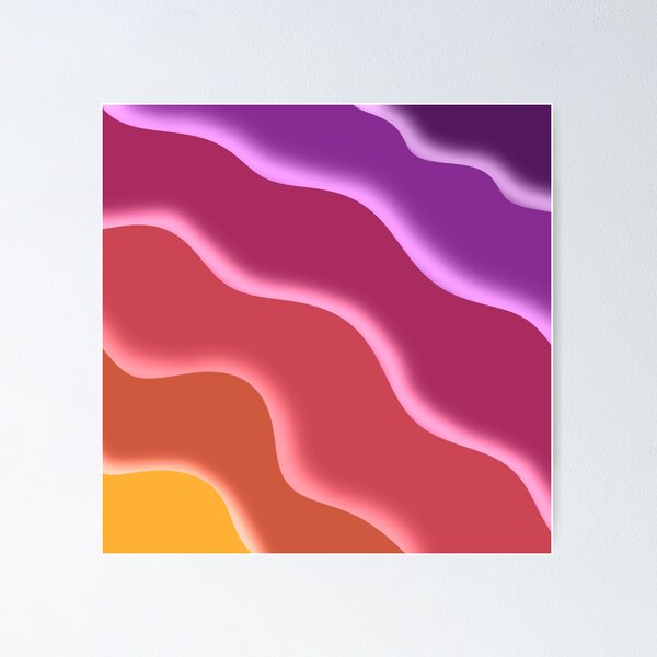 Item preview, Rainbow Neon Waves Pattern designed and sold by luckymooninc.