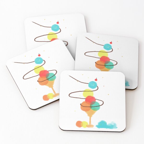 Item preview, Ice Cream Melted Painting Abstract Spheres Line Movement Colorful Dessert Sweet Tooth Cute Nice Illustration Geometric Art  designed and sold by WASHINGMACHINE’s vacation.