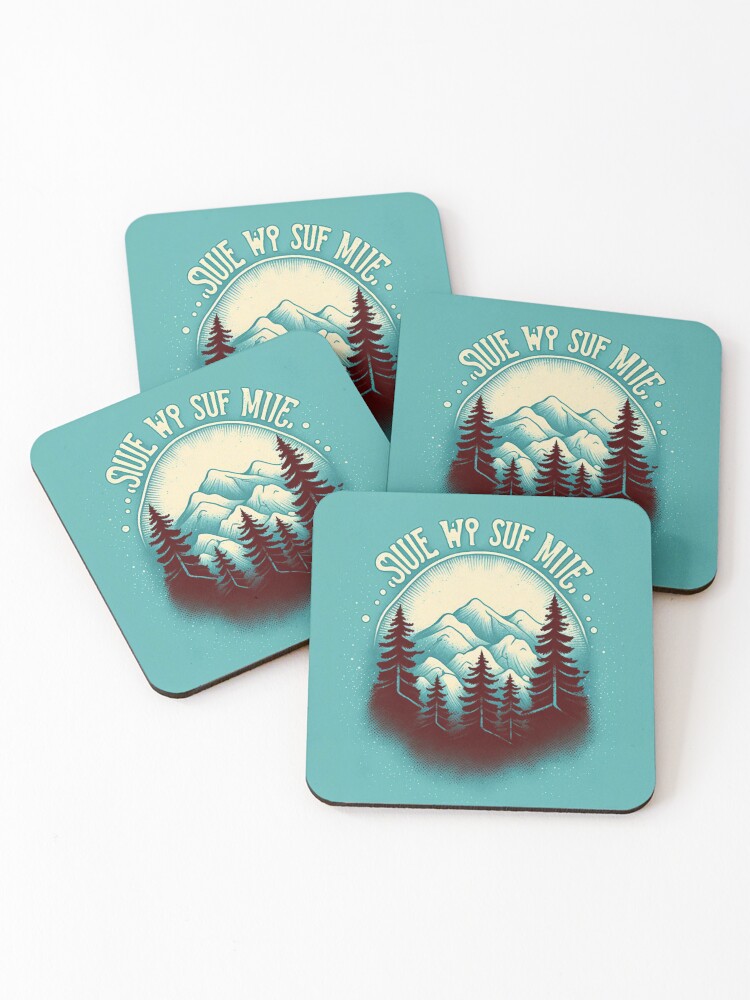 Coasters (Set of 4), Siule Wi Suf Miie designed and sold by masukomi
