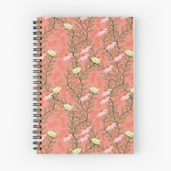 Aperçu de l'œuvre Oiseaux - Motif Fleurs Orange créée et vendue par sunlightforest.