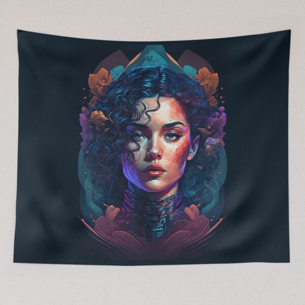 Item preview, Beautiful Psychedelic Woman - Portrait designed and sold by Allifreyr.