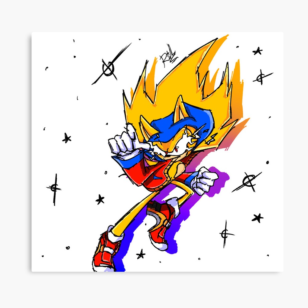 Super Sonic Drip Art Print for Sale by Blilff