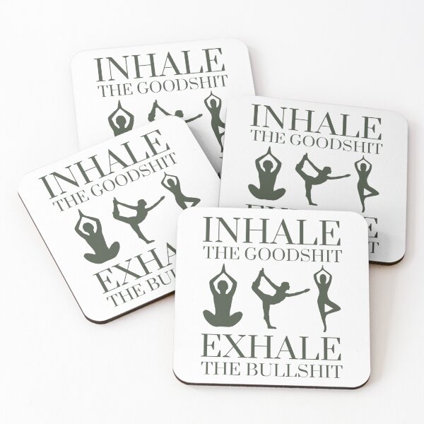 Item preview, Yoga Inhale The Good Shit Exhale The BullShit designed and sold by chetan786.