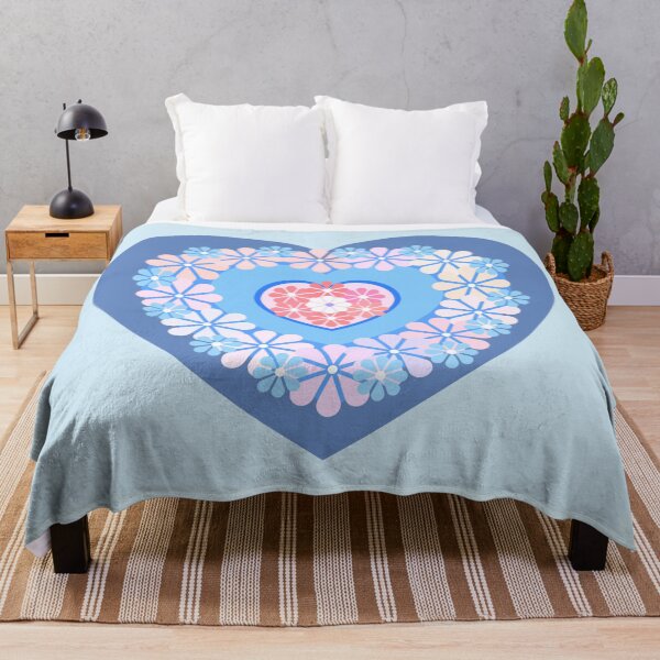 Item preview, Blue heart true love modern design blue designed and sold by Bakkia.