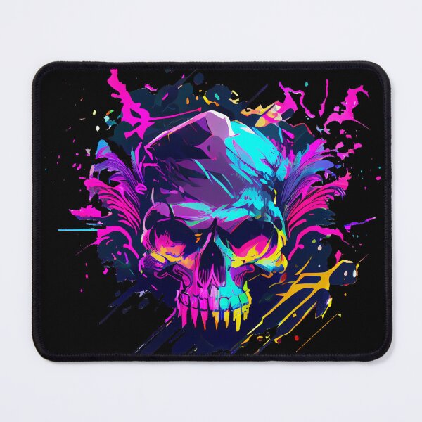 Item preview, Neon Splatter Skull designed and sold by IcarusPrints.