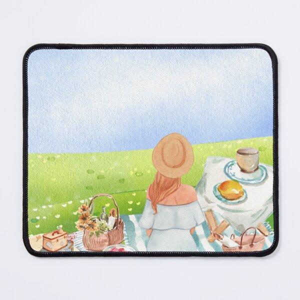 Item preview, A Woman Having a Picnic on the Yard designed and sold by Apkdesigner.