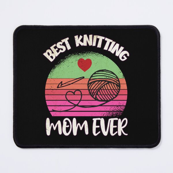 Item preview, Best Knitting Mom Ever Knitting Crochet Lover Gifts Retro Sunset Yarn Funny Knitter designed and sold by CoolCreative.