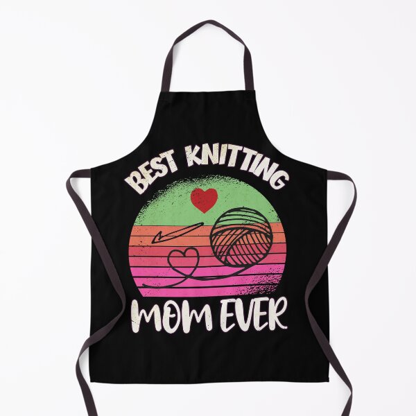 Item preview, Best Knitting Mom Ever Knitting Crochet Lover Gifts Retro Sunset Yarn Funny Knitter designed and sold by CoolCreative.