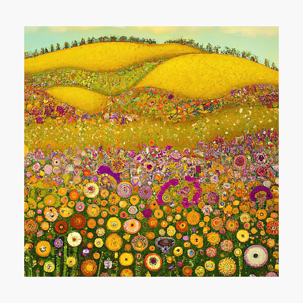 Aperçu de l'œuvre Fleurs de Gustav Klimt créée et vendue par maniacfitness.