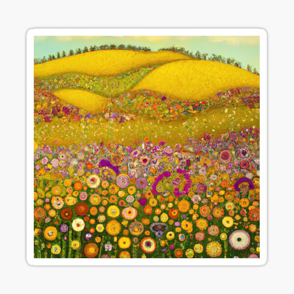 Aperçu de l'œuvre Fleurs de Gustav Klimt créée et vendue par maniacfitness.
