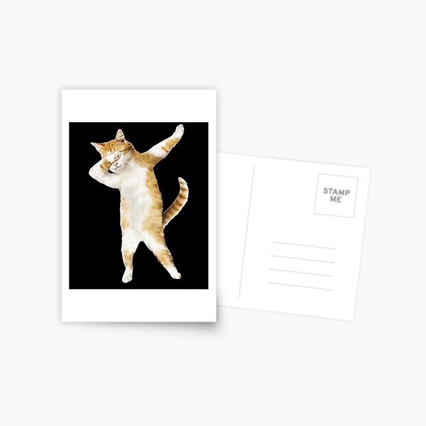 Dabbing Cat Kitten Funny Dab Tee Cool Dance Kitty Postcard