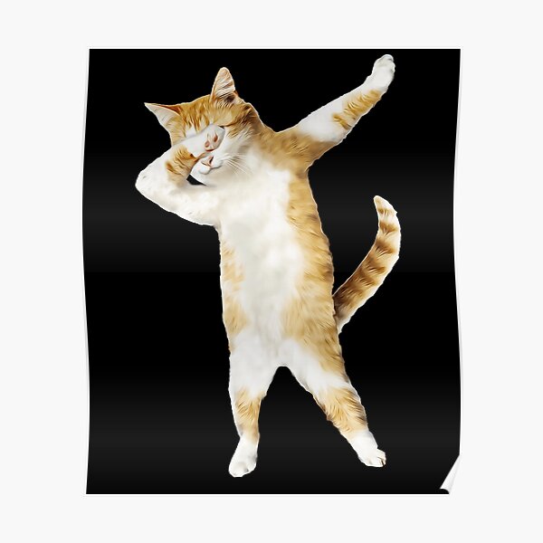 18x18 German Rex Dabbing Cat Shop Cat German Rex Kitten Dab Dance Funny Kitty Lover Throw Pillow Multicolor 