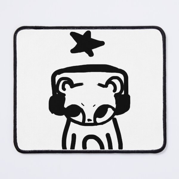 Item preview, headphones cat doodle designed and sold by Janmakesstuff.
