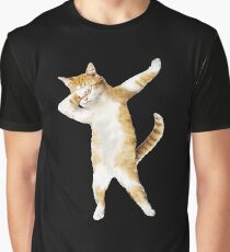 Dabbing Cat Kitten Funny Dab Tee Cool Dance Kitty Graphic T-Shirt