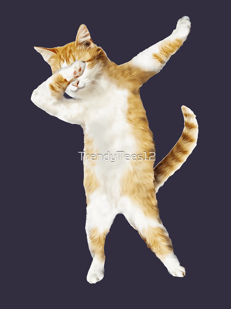 Dabbing Cat Kitten Funny Dab Tee Cool Dance Kitty by TrendyTees12