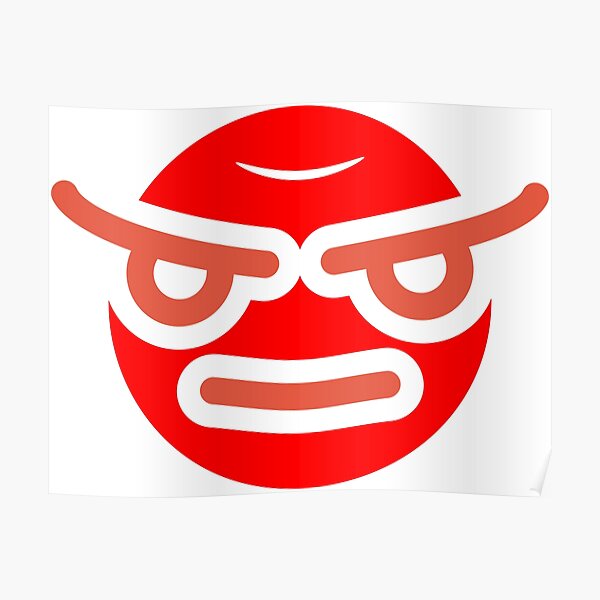 "Angry Face Ninja Emoji" Poster for Sale by koplakspeed | Redbubble