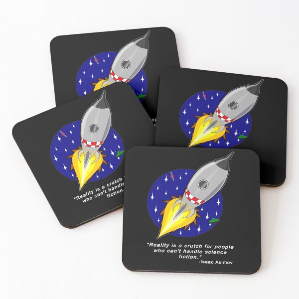 Item preview, Cartoon Rocket - Isaac Asimov Funny Quote designed and sold by DEL-Productions.