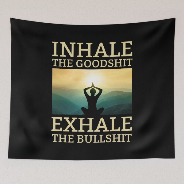 Item preview, Yoga Inhale The Good Shit Exhale The BullShit designed and sold by chetan786.
