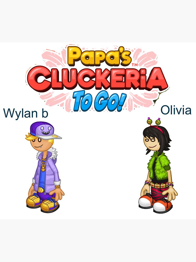 "Papa’s Cluckeria With Wylan B And Olivia" Sticker For Sale By ...