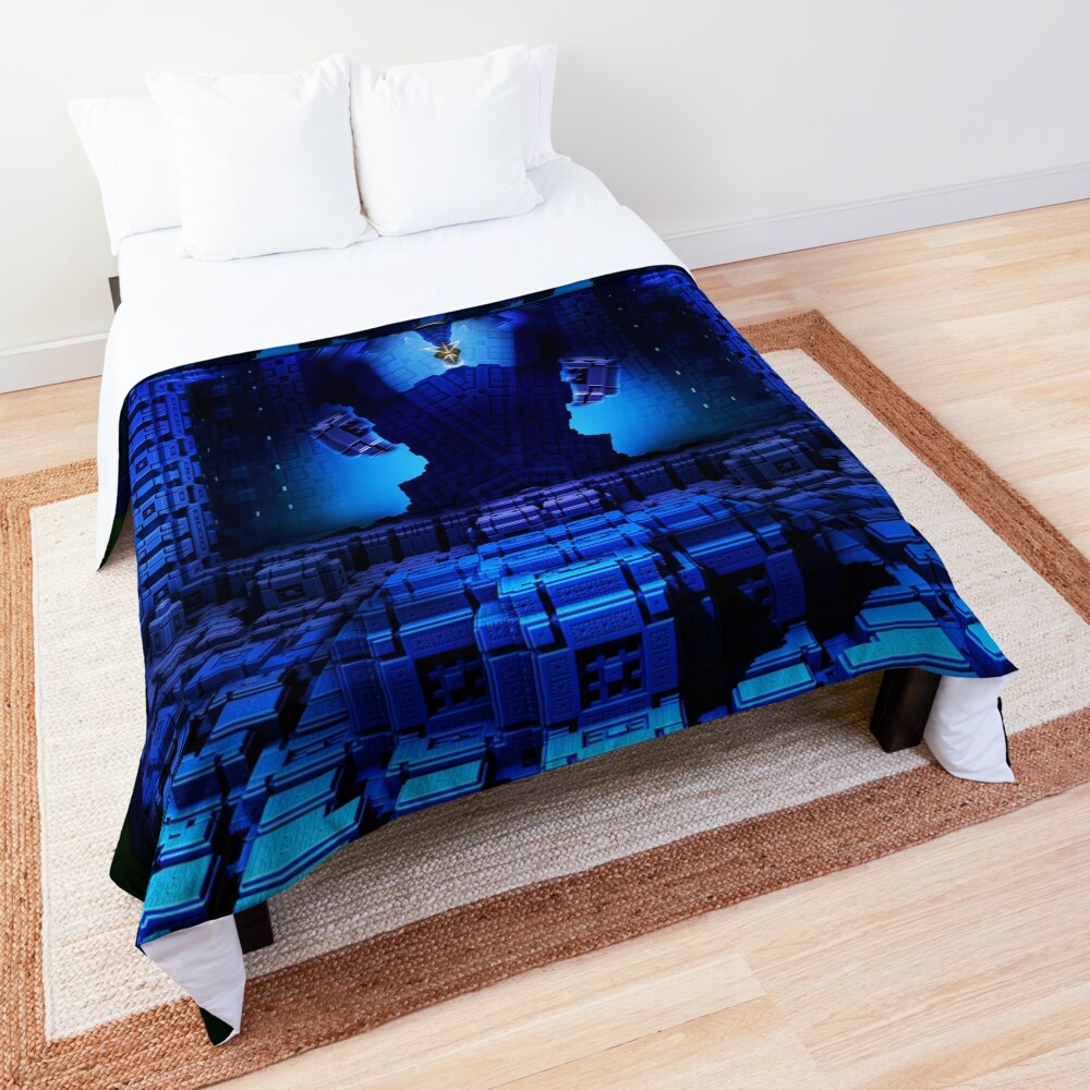 The Chamber Of Talidos by Xzendor7 3D Fractal Geometric Art Comforter