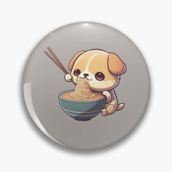 Item preview, Kawaii Puppy Eating Ramen Noodles designed and sold by cardinalhill.