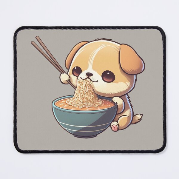 Artikelvorschau, Kawaii-Welpe, der Ramen-Nudeln isst entworfen und verkauft von cardinalhill.