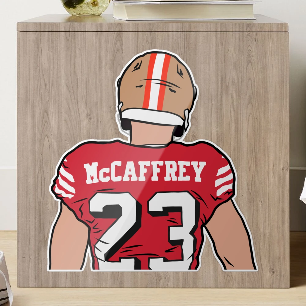 Christian McCaffrey Back-To Sticker for Sale by RatTrapTees