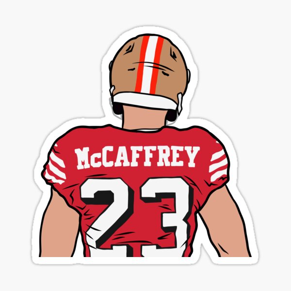 "Christian McCaffrey BackTo" Sticker for Sale by RatTrapTees Redbubble
