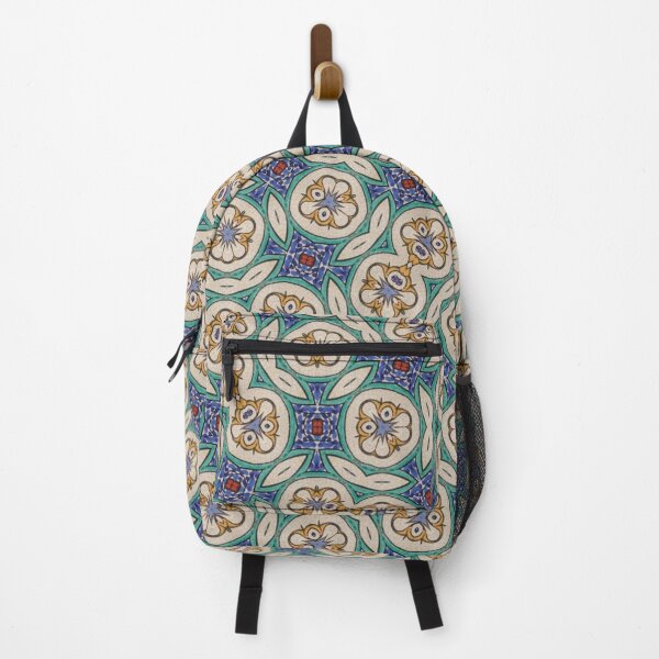 Item preview, Blue Turquoise White and Yellow Seamless Pattern Print designed and sold by protegra.