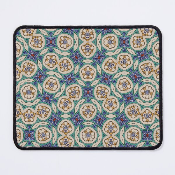 Item preview, Blue Turquoise White and Yellow Seamless Pattern Print designed and sold by protegra.