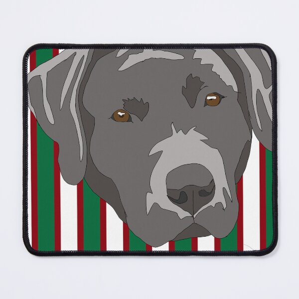 Item preview, Silver lab Christmas pattern designed and sold by LeahcarsArt.
