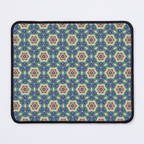 Item preview, Mosaic Honeycomb Blue Turquoise and Yellow Seamless Pattern designed and sold by protegra.