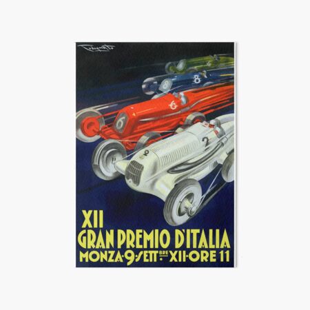 Aperçu de l'œuvre 1934 Grand Prix d'Italie Automobile Race Poster créée et vendue par retrographics.
