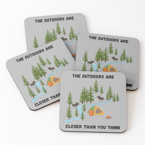 Item preview, The outdoors are closer than you think, moose at the river designed and sold by TouchofAlaska.