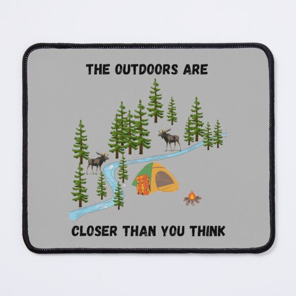 Item preview, The outdoors are closer than you think, moose at the river designed and sold by TouchofAlaska.