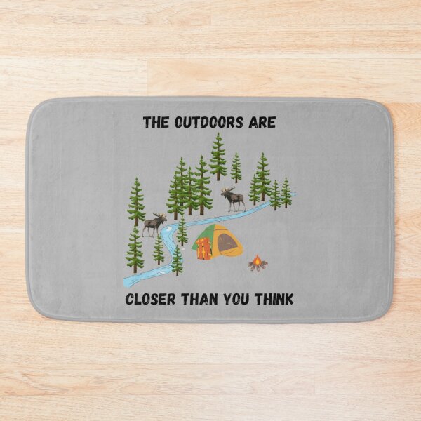 Item preview, The outdoors are closer than you think, moose at the river designed and sold by TouchofAlaska.