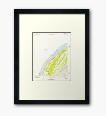 USGS TOPO Map Illinois IL Olmsted 308367 1954 24000 Framed Print