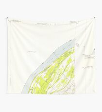 USGS TOPO Map Illinois IL Olmsted 308367 1954 24000 Wall Tapestry