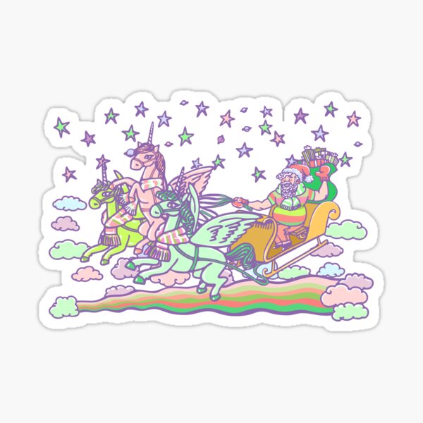 Santa's Fabulous Christmas Ride Sticker