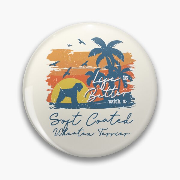 Item preview, Life is Better With Soft Coated Wheaten Terrier Beach Sunset Retro Vintage designed and sold by rafaeltto.