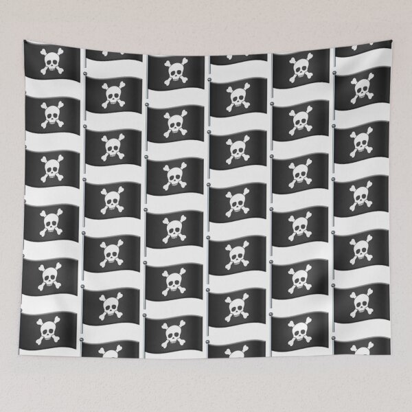 Item preview, Pirate Flag Emoji designed and sold by Popular-Gifts.