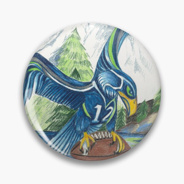 Item preview, Mount Rainer and the Seahawk designed and sold by artbyrachelluca.