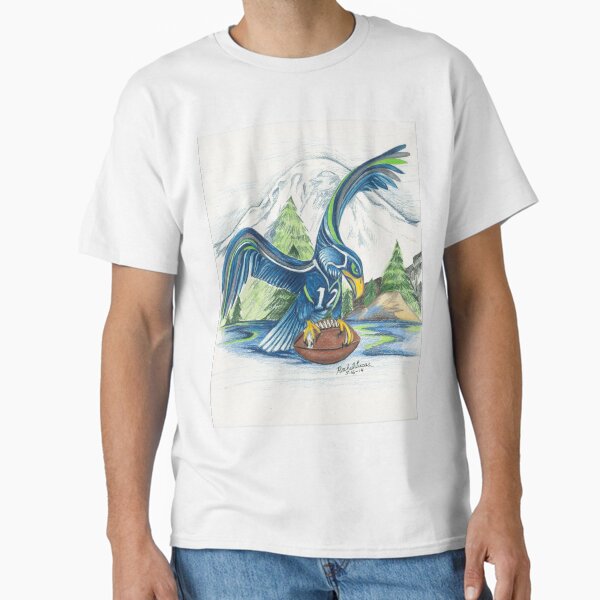 Mount Rainer and the Seahawk Classic T-Shirt