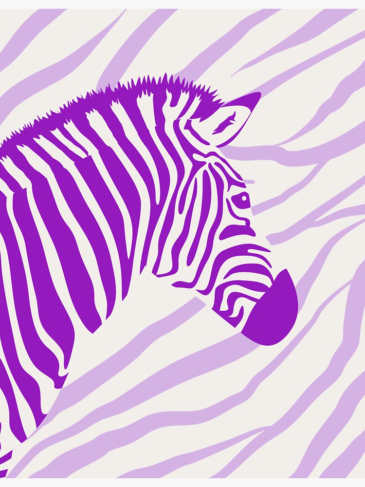Cute Purple aesthetic Zebra | Sticker